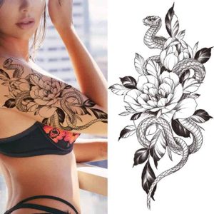 Rose mit Schlange