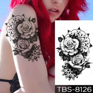 Tattoo-Aufkleber - Schwarze Rosen