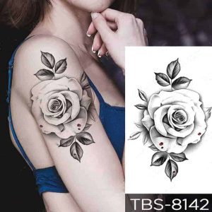 Temporärer Tattoo-Aufkleber für die Hand - Rose