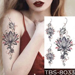 Temporäres Tattoo für die Hand - Blumen